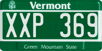 VT license plate XXP369