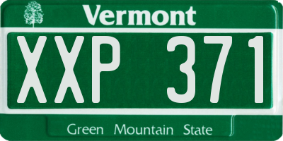 VT license plate XXP371