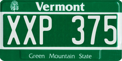 VT license plate XXP375