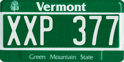 VT license plate XXP377
