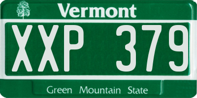 VT license plate XXP379