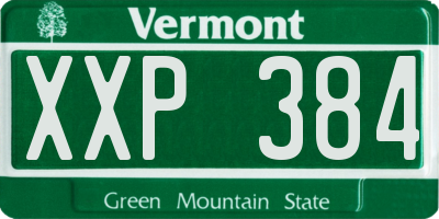 VT license plate XXP384
