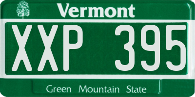 VT license plate XXP395