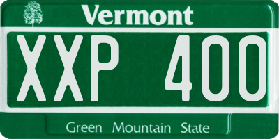 VT license plate XXP400