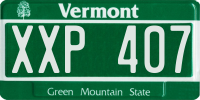 VT license plate XXP407