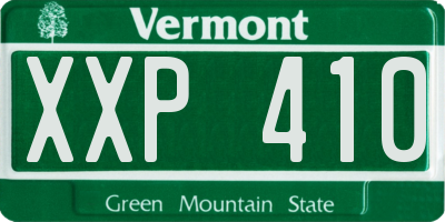 VT license plate XXP410