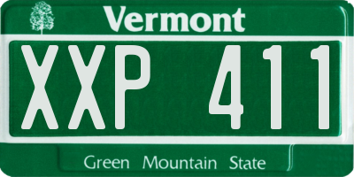 VT license plate XXP411