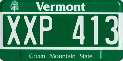 VT license plate XXP413