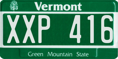 VT license plate XXP416