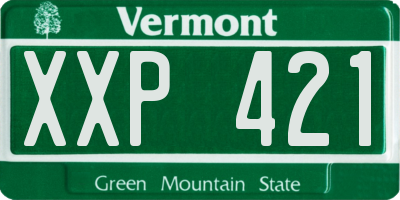 VT license plate XXP421