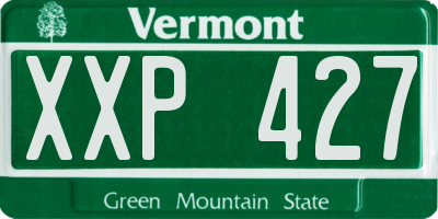 VT license plate XXP427