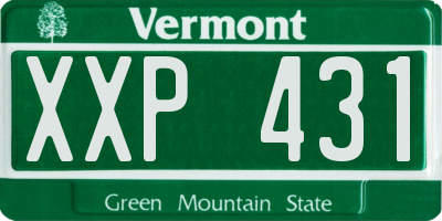 VT license plate XXP431