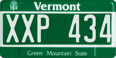 VT license plate XXP434