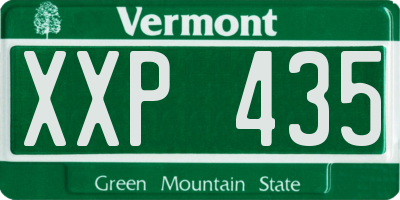 VT license plate XXP435