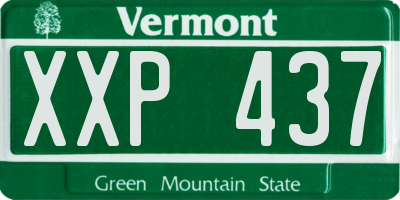 VT license plate XXP437