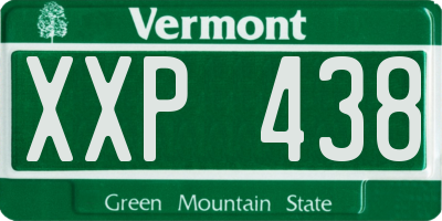 VT license plate XXP438