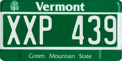 VT license plate XXP439