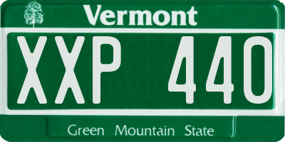 VT license plate XXP440