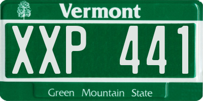 VT license plate XXP441