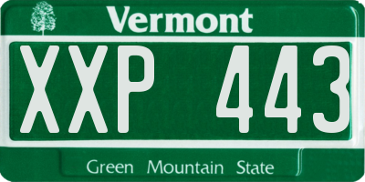 VT license plate XXP443