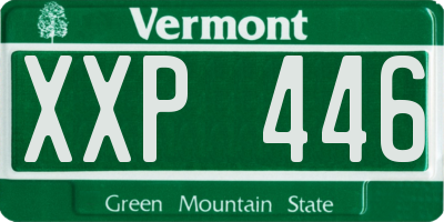VT license plate XXP446