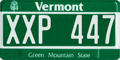 VT license plate XXP447
