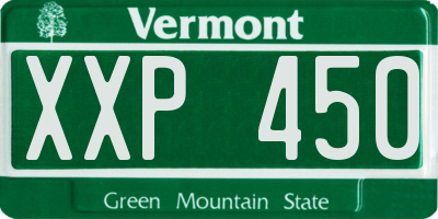 VT license plate XXP450