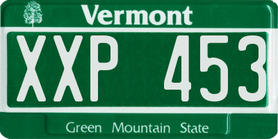 VT license plate XXP453