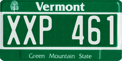 VT license plate XXP461