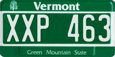 VT license plate XXP463