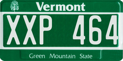 VT license plate XXP464