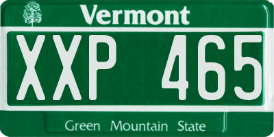 VT license plate XXP465