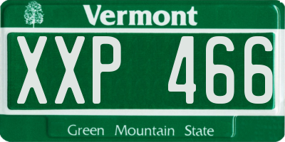 VT license plate XXP466