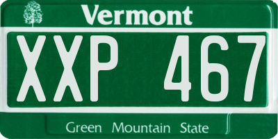 VT license plate XXP467