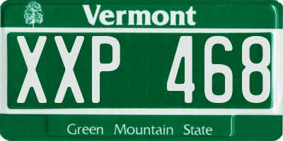 VT license plate XXP468