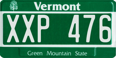 VT license plate XXP476