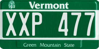 VT license plate XXP477