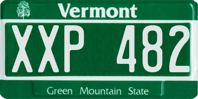 VT license plate XXP482