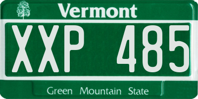 VT license plate XXP485