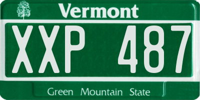 VT license plate XXP487