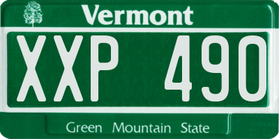 VT license plate XXP490