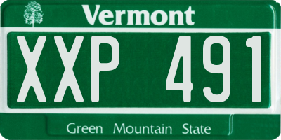 VT license plate XXP491