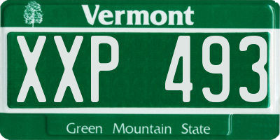 VT license plate XXP493
