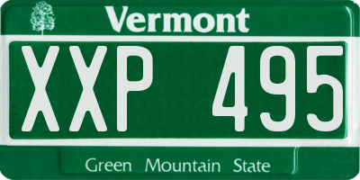 VT license plate XXP495