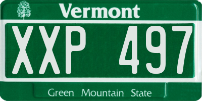 VT license plate XXP497