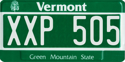 VT license plate XXP505