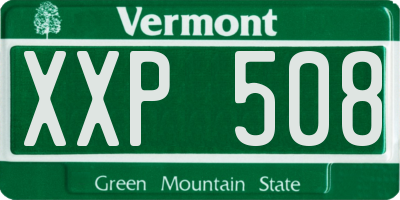VT license plate XXP508