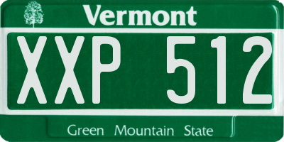 VT license plate XXP512