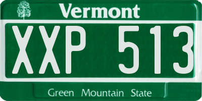 VT license plate XXP513