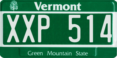 VT license plate XXP514